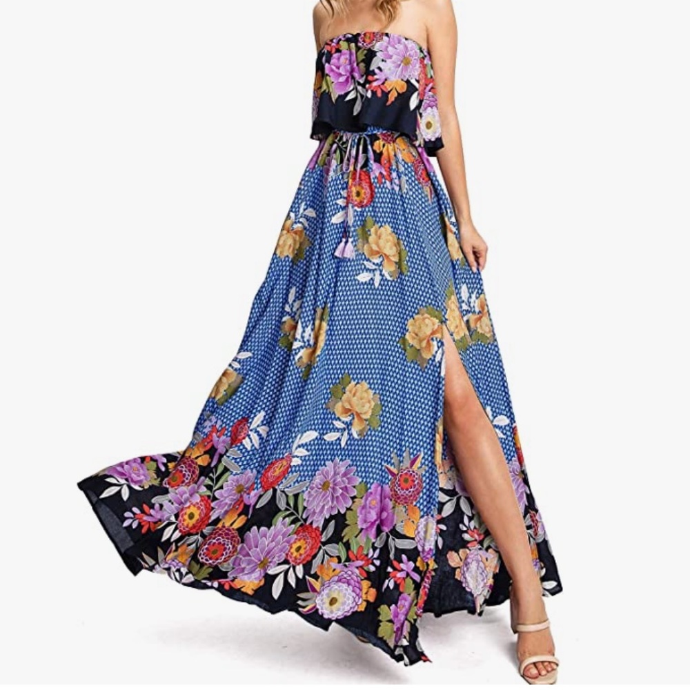 Aakaa floral maxi dress